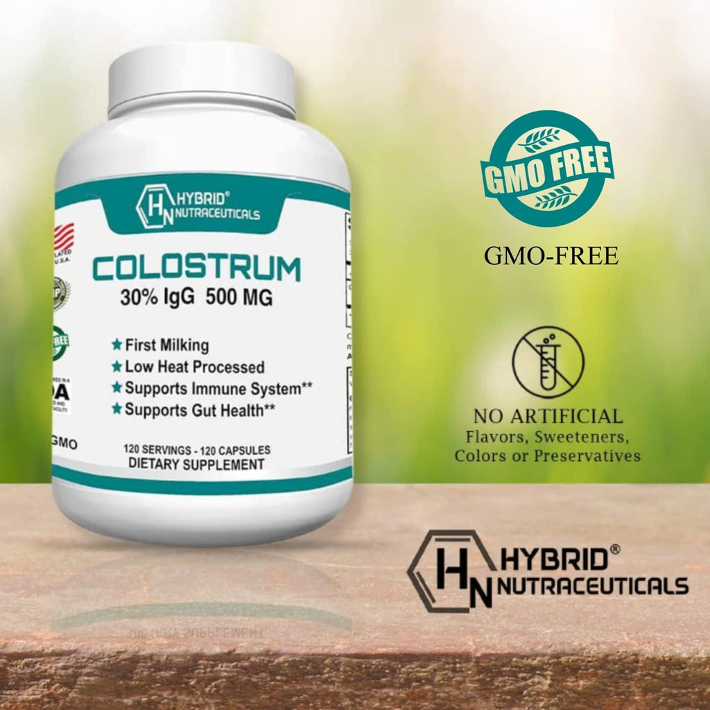 Hybrid Nutraceuticals Calostro Bovina - 240 Cápsulas (500 mg, 30% IgG)