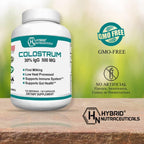 Hybrid Nutraceuticals Calostro Bovina - 240 Cápsulas (500 mg, 30% IgG)