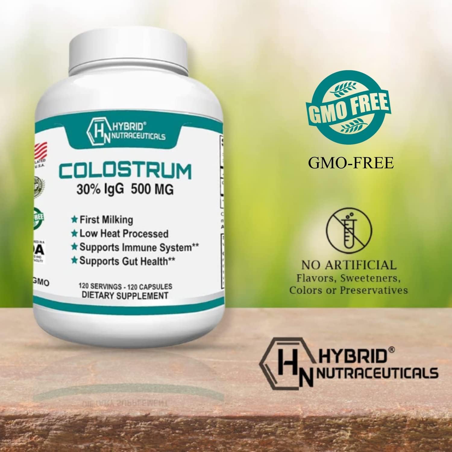 Hybrid Nutraceuticals Calostro Bovina - 240 Cápsulas (500 mg, 30% IgG)