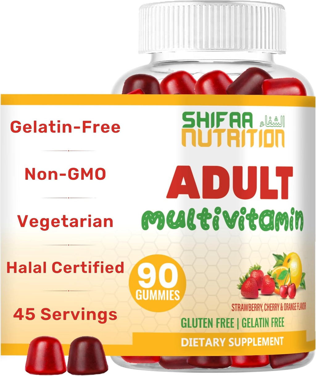 SHIFAA NUTRITION Multivitamínico Gominolas Halal Vegetariano para Adultos (45 dosis)
