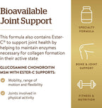 Solgar Extra Strength Glucosamina Condroitina MSM con Ester-C, 180 comprimidos
