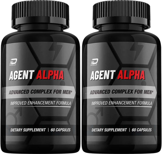 Agent Alpha para Hombres - Complejo Multivitamínico y Mineral (2 Paquetes, 120 Cápsulas)