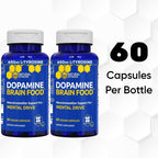 NATURAL STACKS Dopamine Brain Food - 650mg L-Tirosina - Complemento para el Enfoque y Energía Mental - 120 Cápsulas