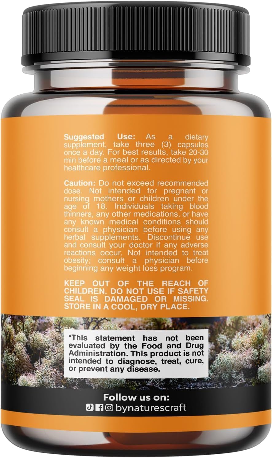 Cápsulas de Irish Sea Moss de Natures Craft - Complejo de Superalimento con Bladderwrack, Bardana y BioPerine - 90 Cápsulas