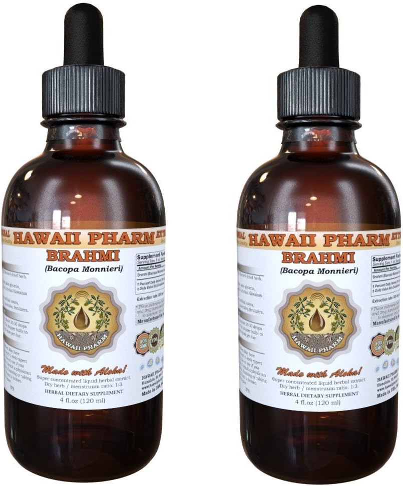 Hawaii Pharm Brahmi (Bacopa Monnieri) Extracto Líquido 2x4 oz