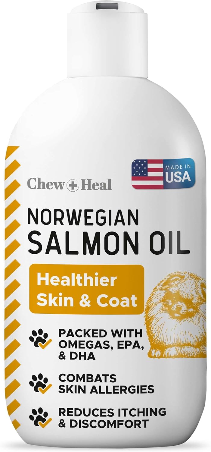 Aceite de Salmón para Perros - Suplemento de Omega 3 Noruego - 236 ml