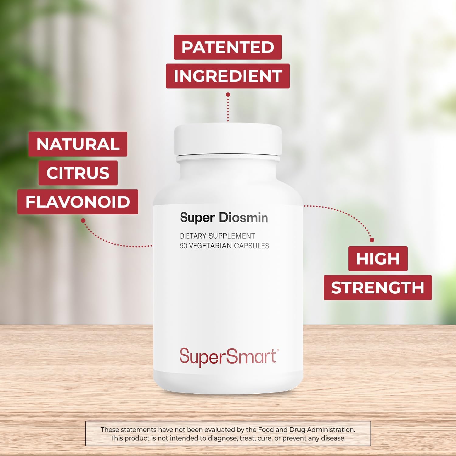 Supersmart Diosmin Plus - 900 mg - 90 cápsulas vegetales