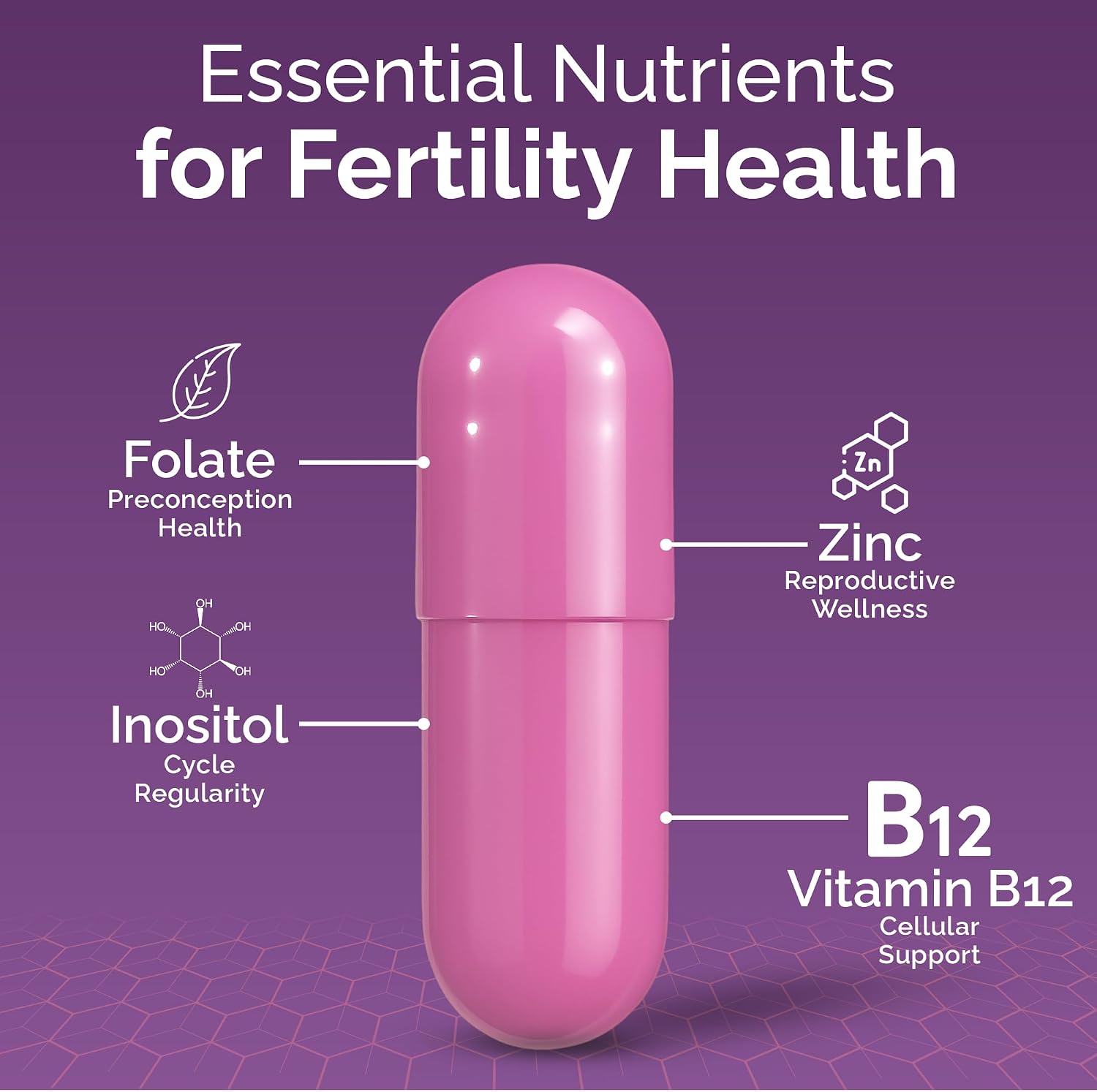 Conceive Plus Women's Fertility Support – Multivitamínico Prenatal para Concepción – 30 Días