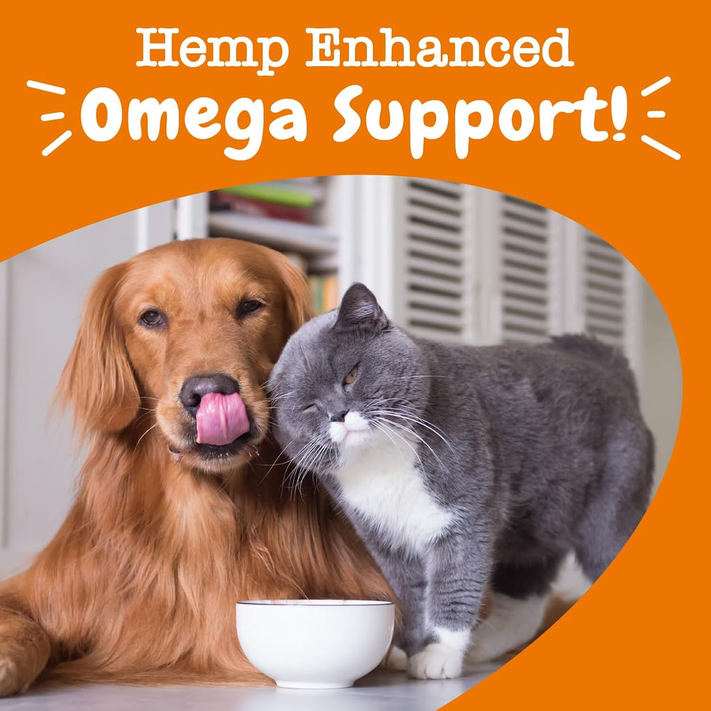 Zesty Paws Aceite de Salmón Omega Oil + Hemp para Perros y Gatos - 473 ml