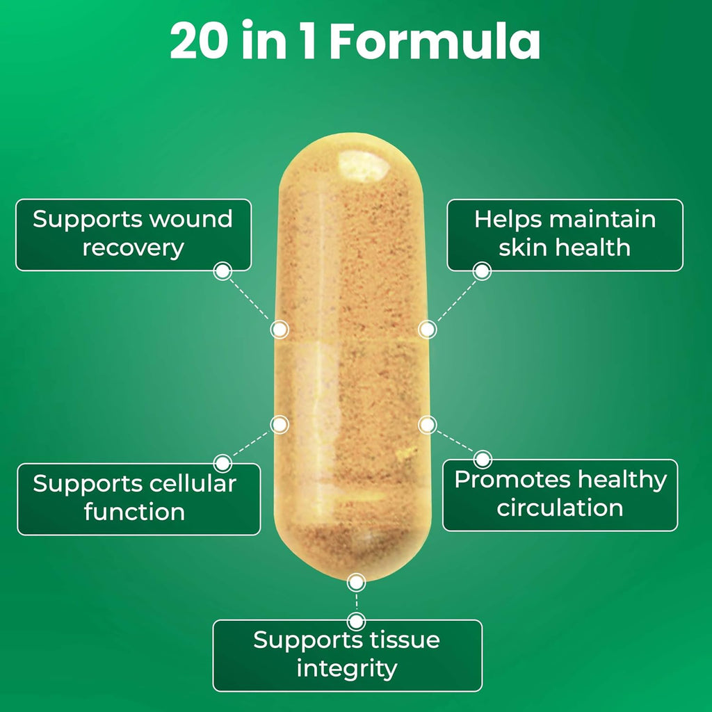 Free Life Labs WoundWorx Nutrition - Apoyo para Cicatrices y Cirugía, 90 cápsulas