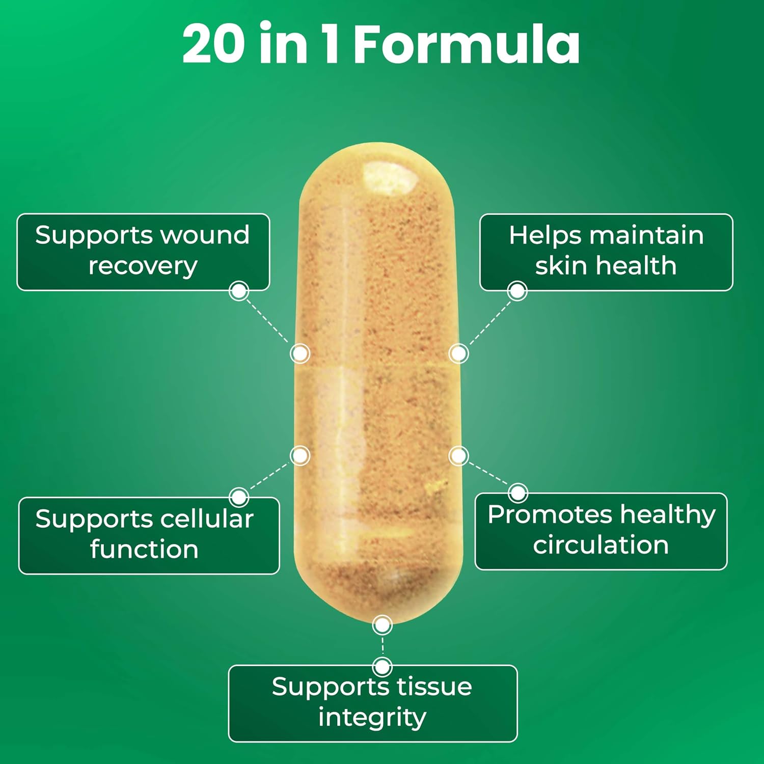 Free Life Labs WoundWorx Nutrition - Apoyo para Cicatrices y Cirugía, 90 cápsulas