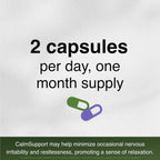 CalmSupport: Complemento para el Estrés y la Relajación - Ashwagandha, Valeriana, GABA - 60 Cápsulas