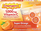 Emergen-C 1000 mg Vitamina C en Polvo Sabor Naranja Super, 30 Sobres