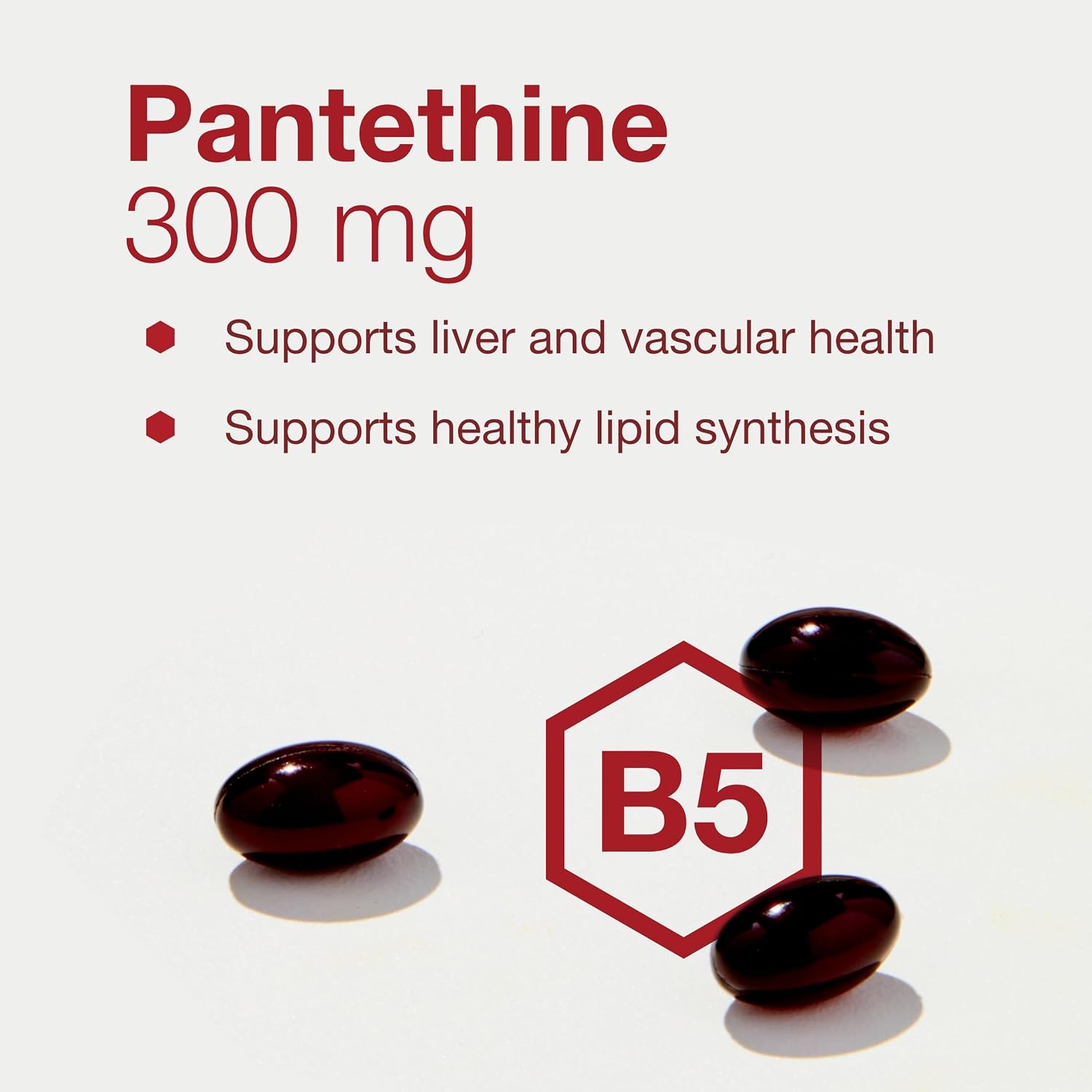 PROTOCOL FOR LIFE BALANCE Pantetina 300mg - Forma Activa de Vitamina B5 - 60 Cápsulas Blandas
