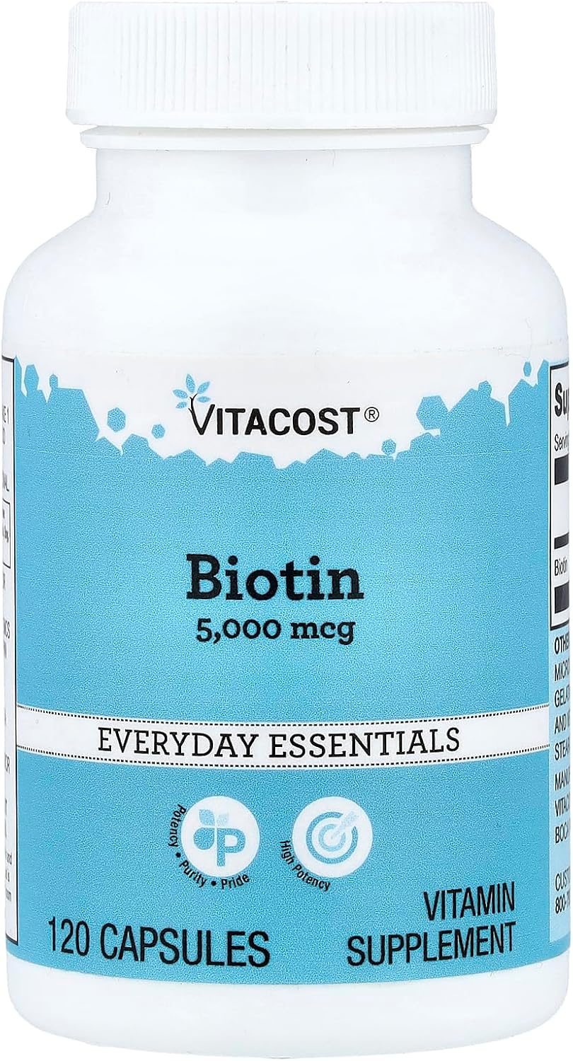 Vitacost Biotin, 5,000 mcg, 120 Capsules