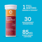 Amazing Grass Comprimidos Efervescentes Energéticos: Greens con Cafeína de Té Verde, Antioxidantes, Sabor Tropical, 10 Comprimidos (Paquete de 3)