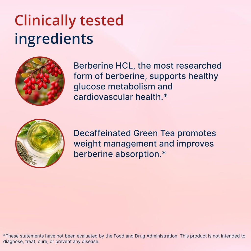 Metagenics Berberine GT - 500 mg de Berberina con Extracto de Té Verde Descafeinado - 60 Cápsulas Vegetales
