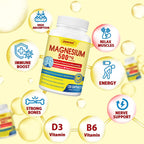 ZEBORA Complejo de Magnesio 10 en 1 - 500mg con Glicinato, Citrato y Malato + Vitamina D3 y Zinc - 120 Cápsulas