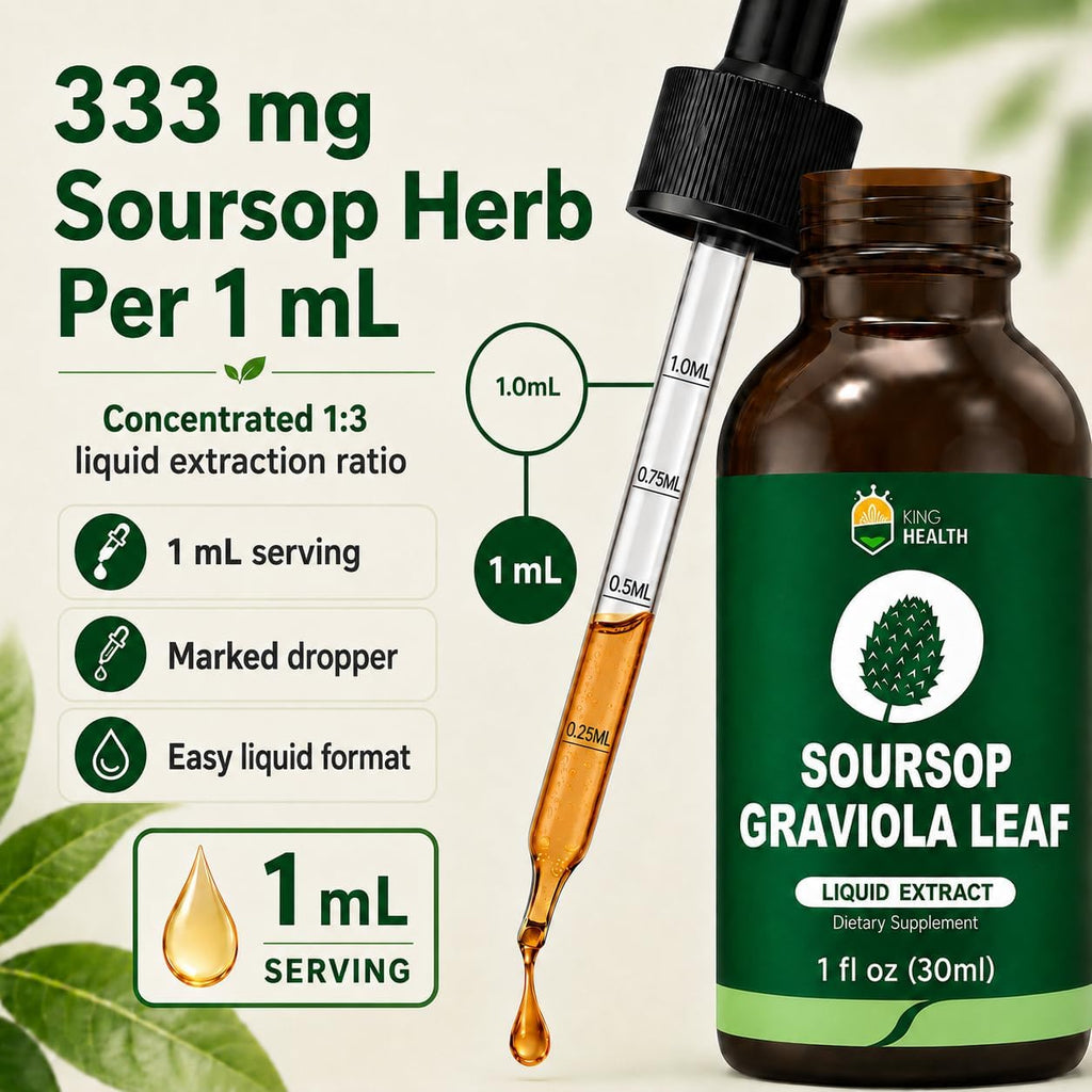 KingHealth Extracto Líquido de Hojas de Graviola Orgánico - 30 ml