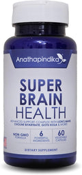 Brain Health Nootropic Supplement – Lion's Mane 200mg, Gotu Kola 200mg, Choline 80mg, Beetroots 100mg, Skullcap 400mg