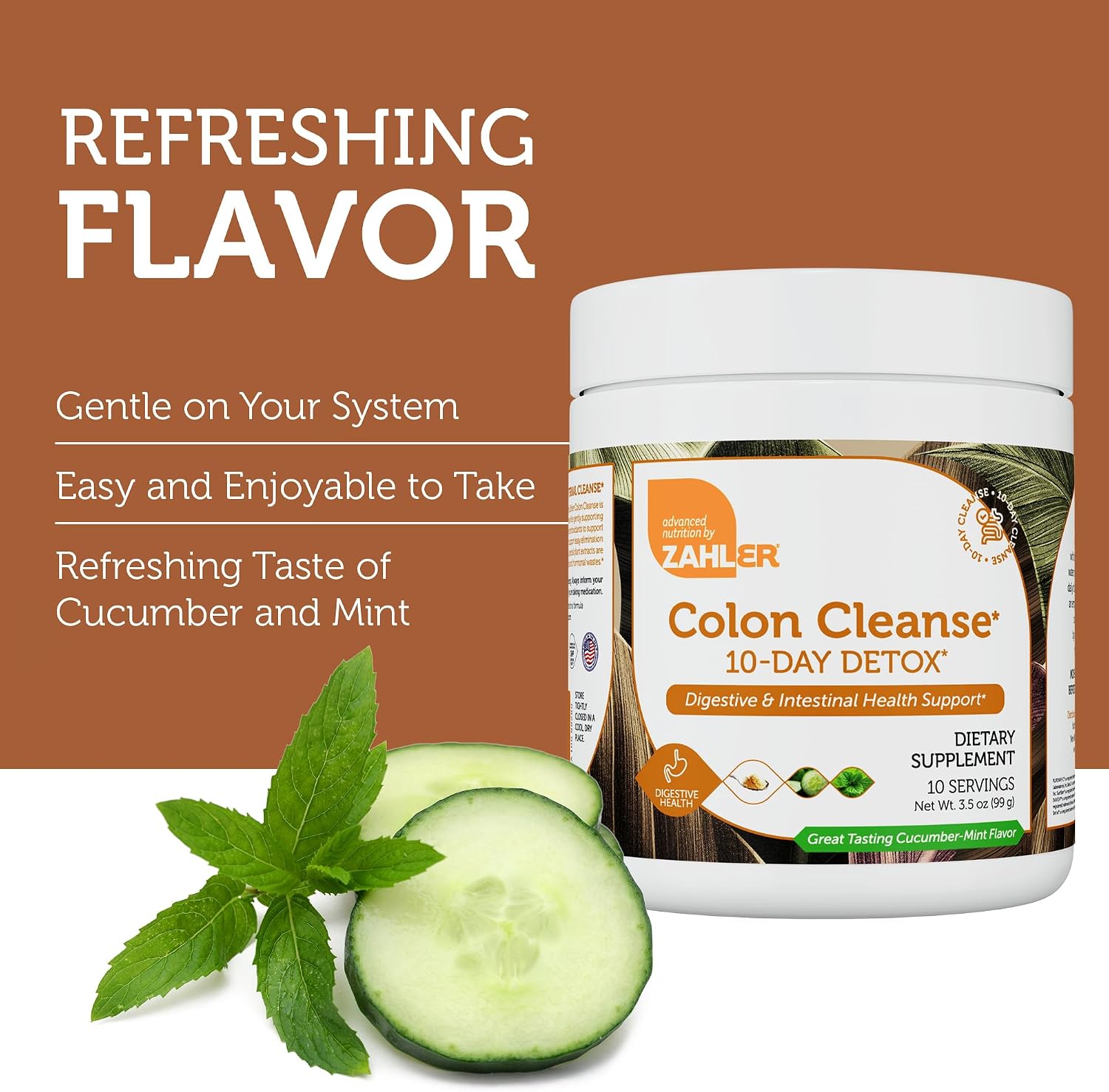 Zahler Colon Cleanse 10 Días - Menta y Pepino - 99 g