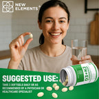 New Elements Vitamina D3 K2 10.000 UI con Magnesio Glicinato 500mg - 60 Cápsulas Blandas