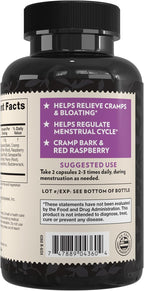 Crystal Star Women's Best Friend (60 Cápsulas) - Suplemento Herbal para el Alivio Menstrual - Dong Quai, Crampbark, Espino Blanco y Frambuesa Roja - No Transgénico