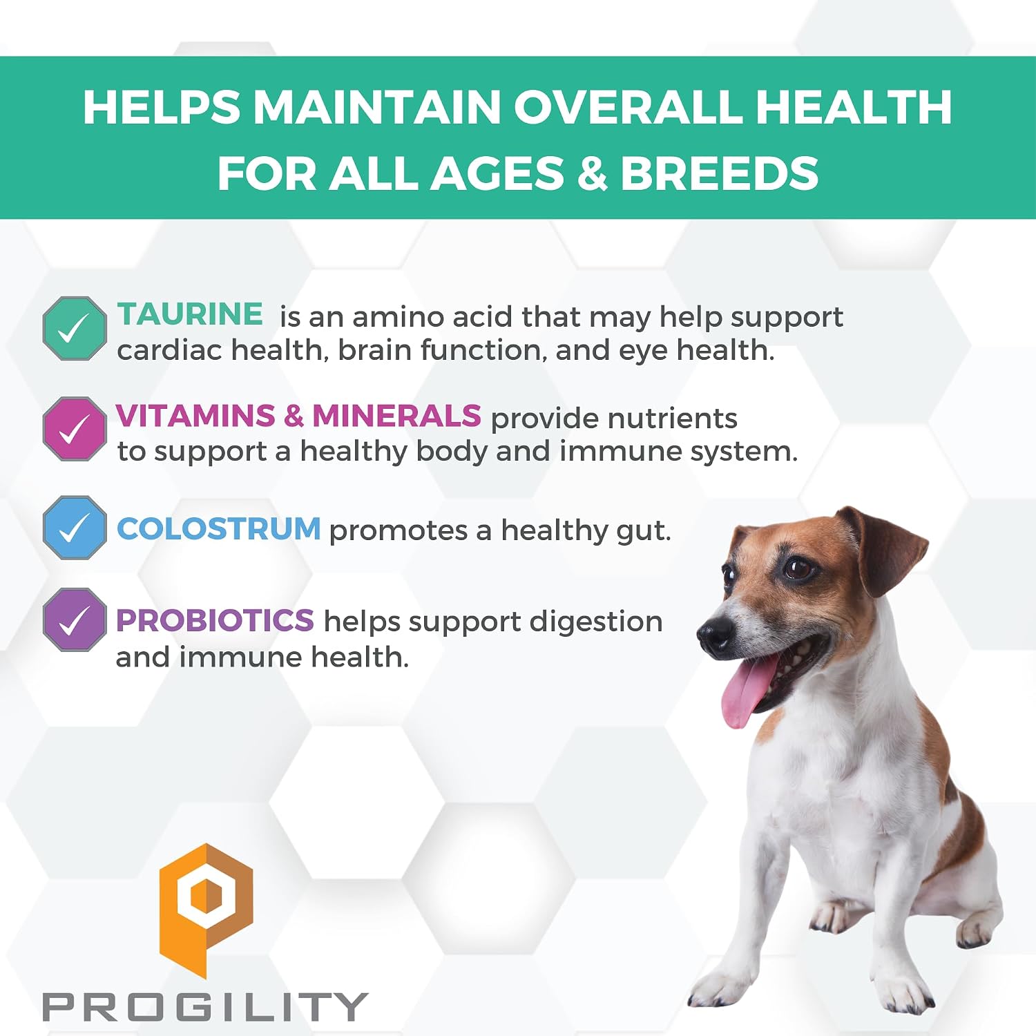 Progility Mini Multivitamínico Diario para Perros Pequeños – 60 Masticables Blandos con Taurina y Probióticos