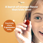 TruHeight Kids Brain Growth Gummies - Gominolas de Omega 3 y DHA para el Desarrollo Cerebral (Naranja, 2+ años)
