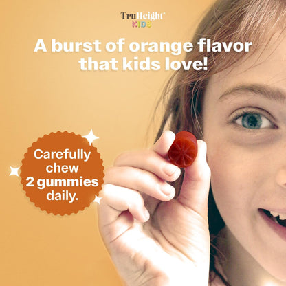 TruHeight Kids Brain Growth Gummies – Fácil de tomar: Su textura suave y su sabor a naranja hacen que los niños – Image 5