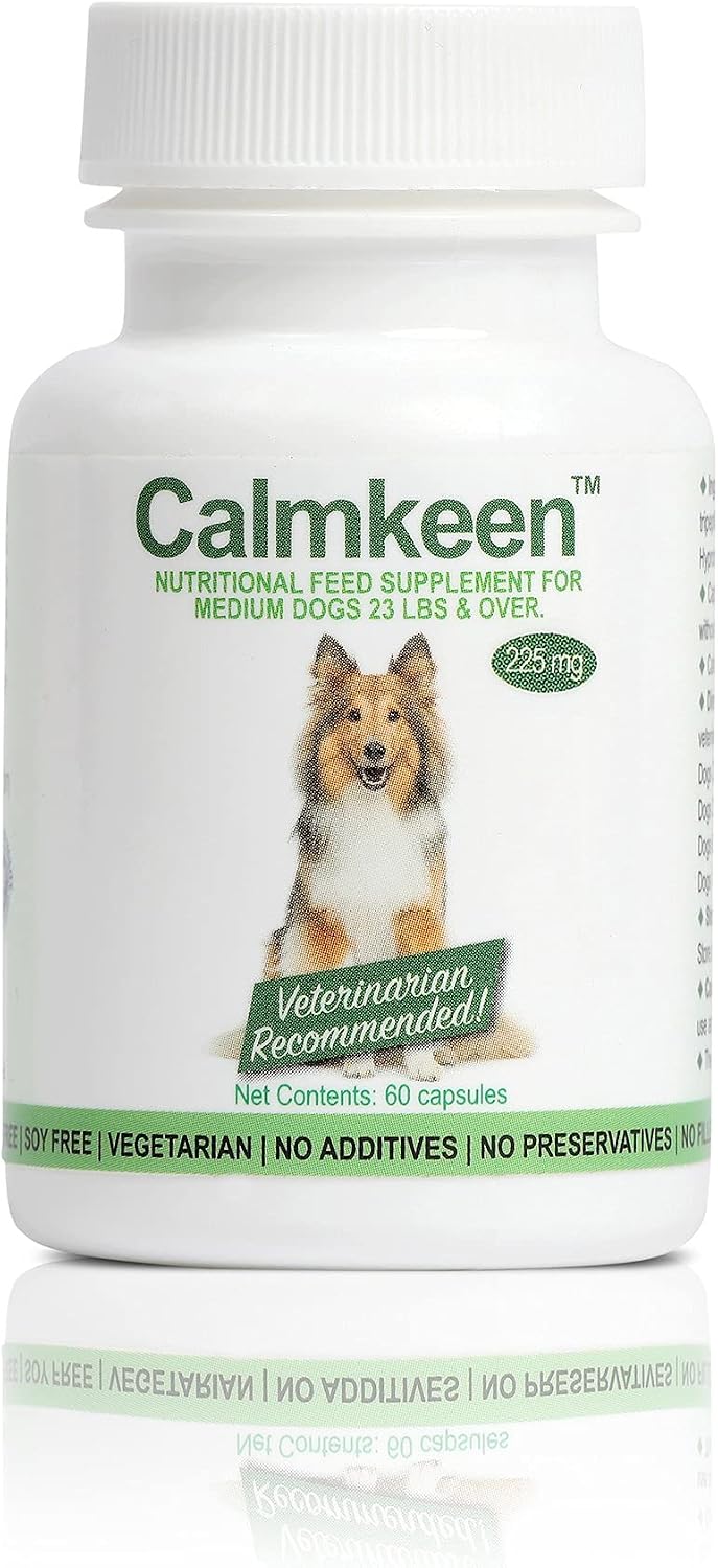 Calmkeen 225 mg Complemento Nutricional para Perros Medianos de 10 kg o Más (60 Cápsulas)