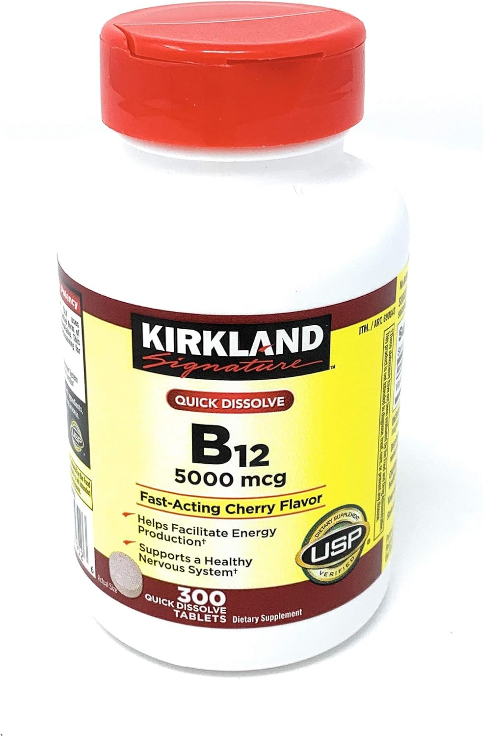 Kirkland Signature B-12 de disolución rápida 5000 mcg, 300 tabletas