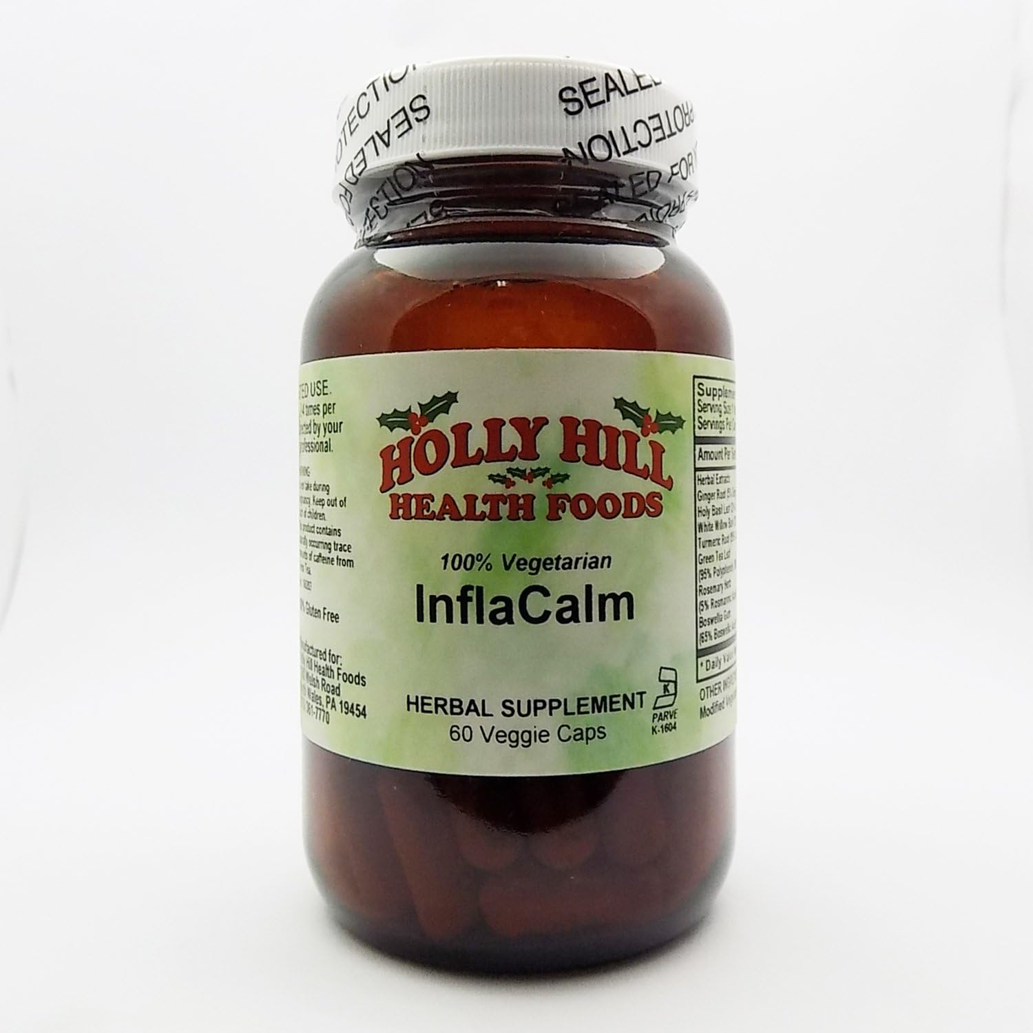 Holly Hill Health Foods, Inflacalm, 60 Cápsulas Vegetarianas