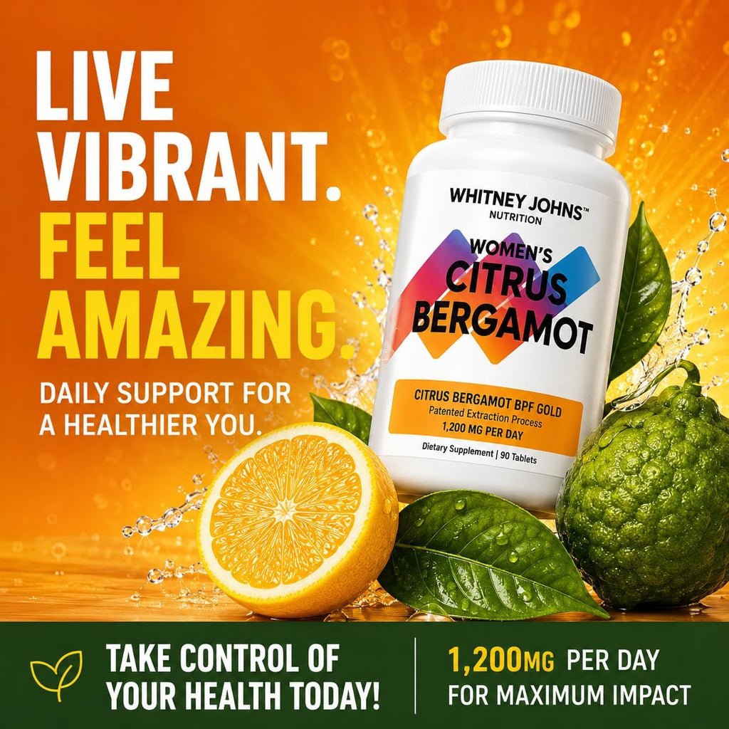 Whitney Johns Citrus Bergamot para Mujeres, 1200 mg, 90 Comprimidos