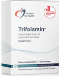 Designs for Health Trifolamin B12 + Folate - 3000mcg B12 (Three Forms) + MTHF Methylfolate - Orange Flavor Quick Dissolve Tablets (60 Lozenges)