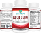 Best Earth Naturals Fórmula de Azúcar en Sangre con Canela, Gymnema Sylvestre, Banaba, Guggul y Más - 60 Cápsulas