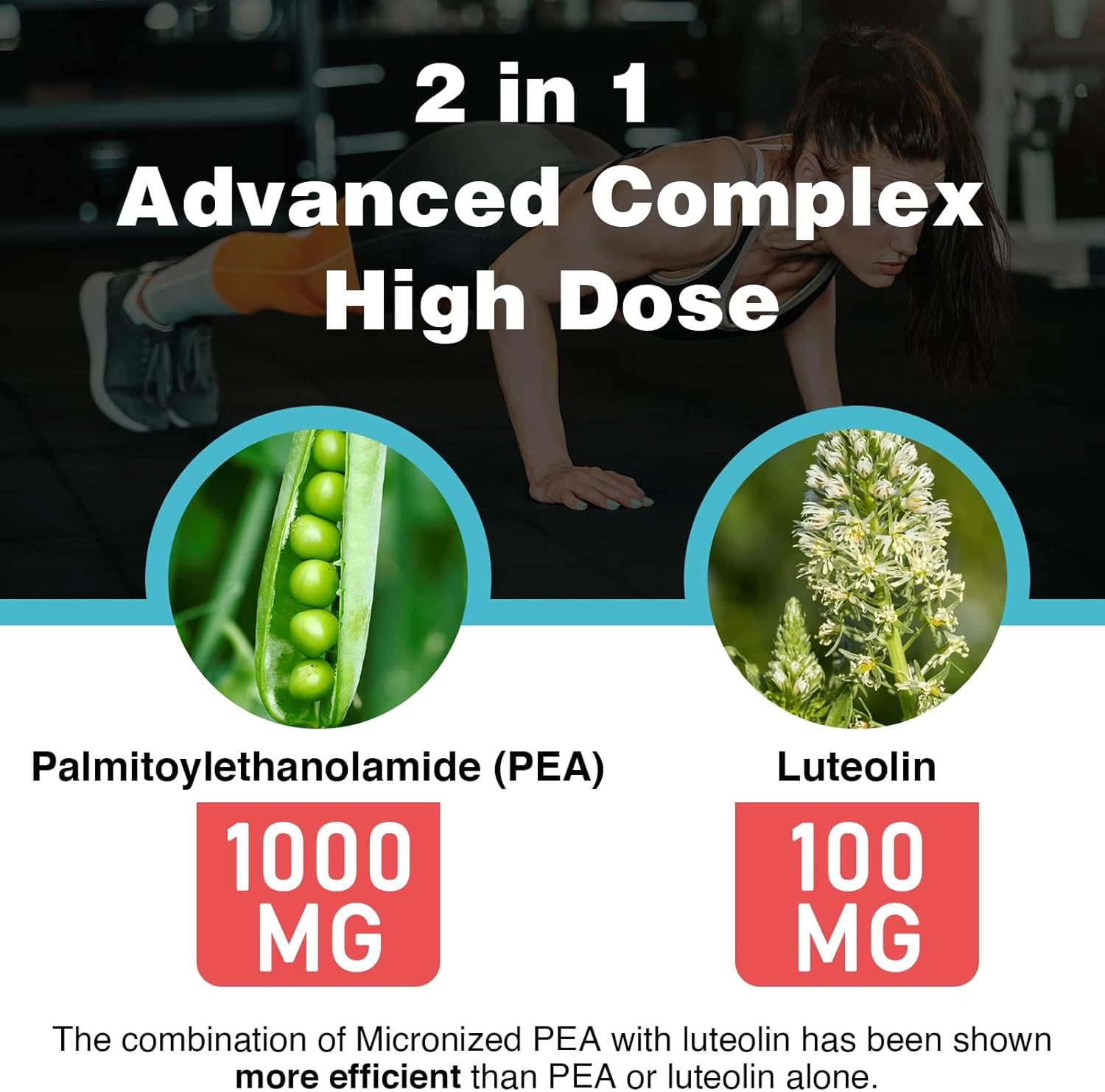 Liposomal Palmitoylethanolamide 1000 mg + Luteolina 100 mg - 120 Cápsulas Blandas