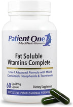 Patient One Vitaminas Liposolubles Completo | Suplemento para el Bienestar General* | con Vitaminas A, D, E, K y Carotenoides | 60 Cápsulas