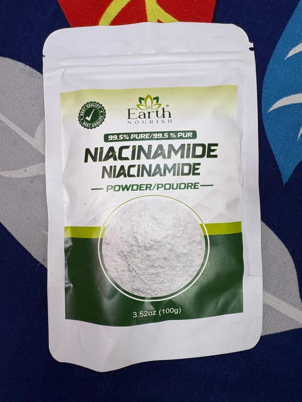 Earth Nourish Niacinamide Powder 3.52 oz / 100g – Grado Cosmético para DIY