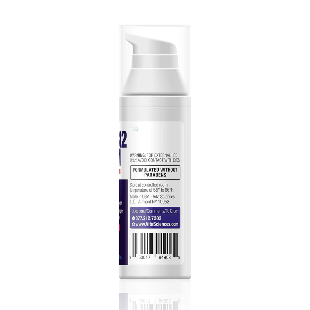 Vita Sciences Super B12 Cream - Crema Tópica de Vitamina B12 con Metilcobalamina Bioactiva