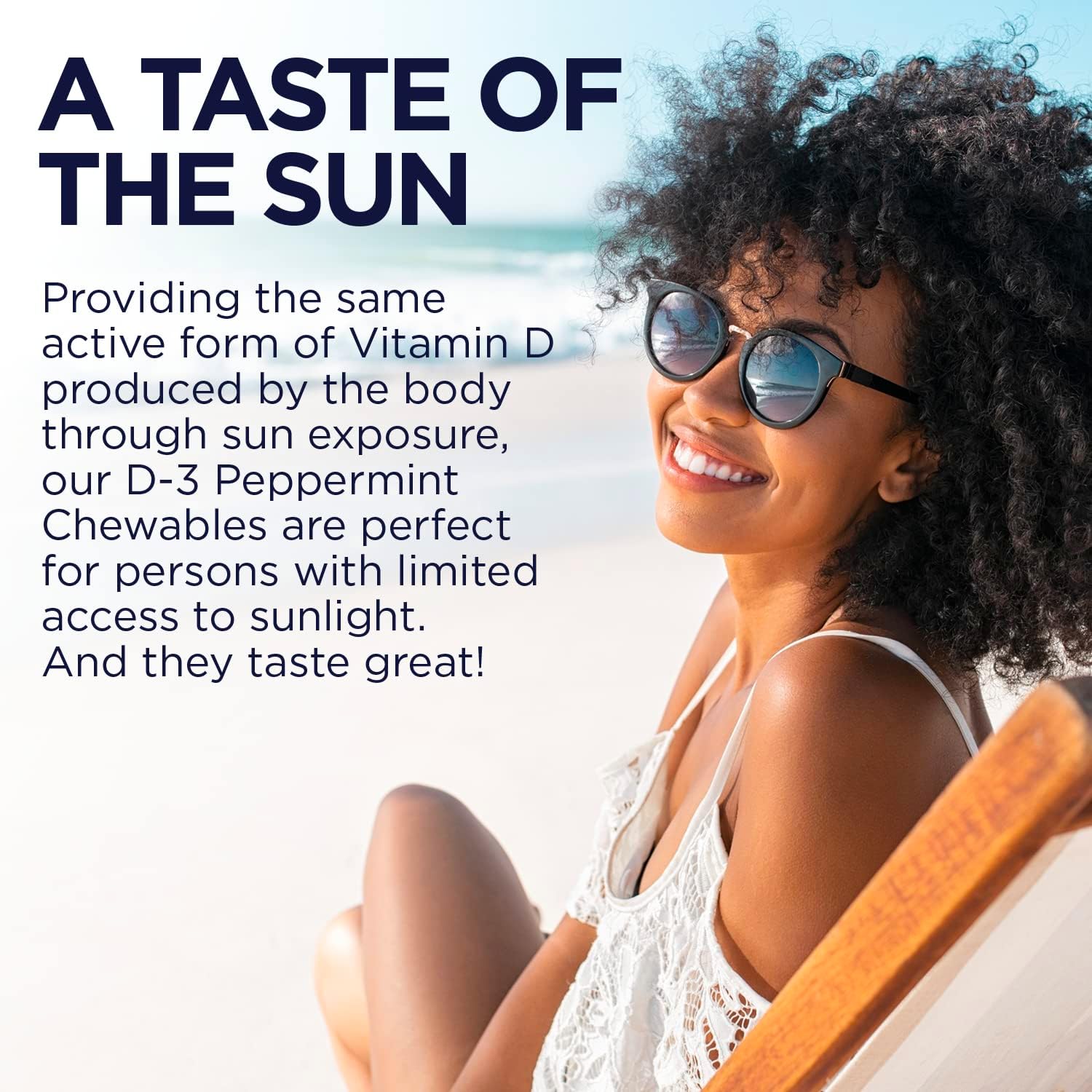 KAL Vitamina D3 1000 IU (25 mcg) Comprimibles Sabor Menta Natural