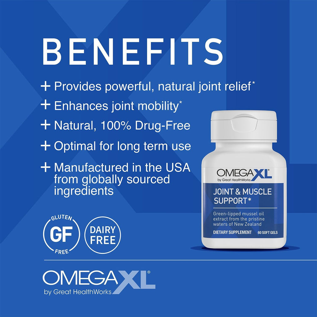 OmegaXL Joint Support, 60 Cápsulas + MemoryXL, 30 Sticks Sabor Arándano Limón