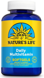 Nature's Life Soft Gelatin Multiple - Multivitamínico y Mineral Completo con Hierro, 120 Softgels
