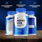 Nervo Vive Suplemento Cerebral – Fórmula Máxima Potencia Natural para Memoria y Concentración (3 Paquetes – 180 Cápsulas)