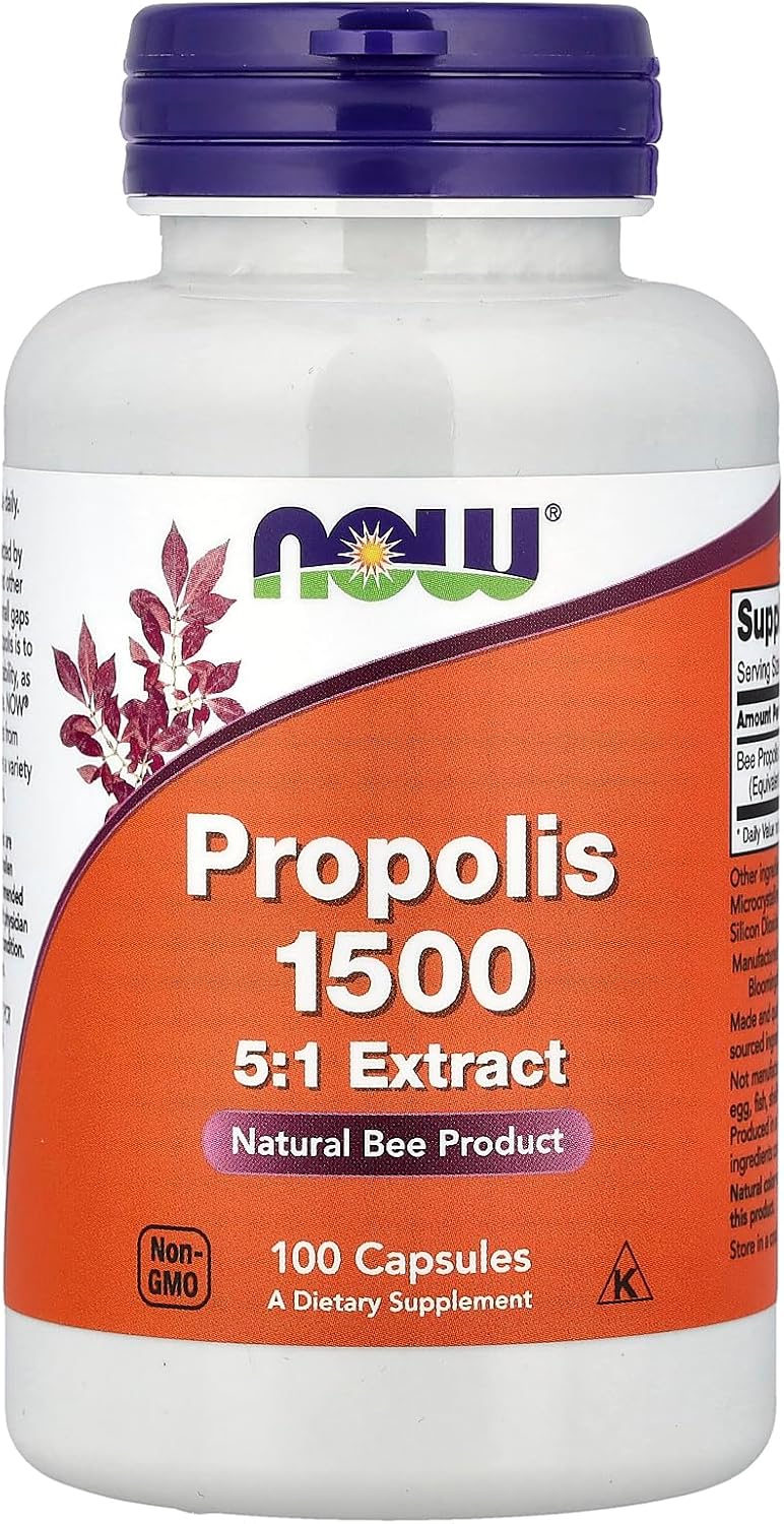 NOW Foods Propóleo 1500 mg 100 Cápsulas