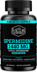 Suplemento de Spermidina 1440mg (99% Puro) - 120 Cápsulas - 4 Meses de Suministro