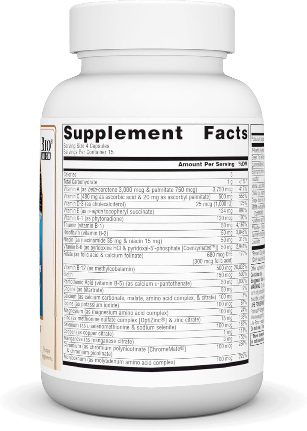Source Naturals Life Force Multiple Sin Hierro - Multivitamínico Diario de Alta Potencia - 60 Cápsulas