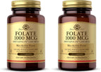 Solgar Folato 1000 mcg, 120 Comprimidos - Metafolín Bioactivo - Vegano, Sin Gluten, Sin Lácteos, Kosher