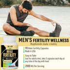 Neusupp Suplemento de Fertilidad Masculina - Vitaminas Prenatales para Hombres con CoQ10, Maca, Zinc, NAC y Folato - 90 Cápsulas