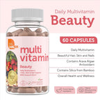 Zahler Multivitamínico Beauty – Apoyo para Piel, Cabello y Uñas con Hierro, 60 Cápsulas